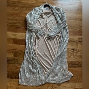 BB Dakota Sparkling Silver Sequin Cardigan